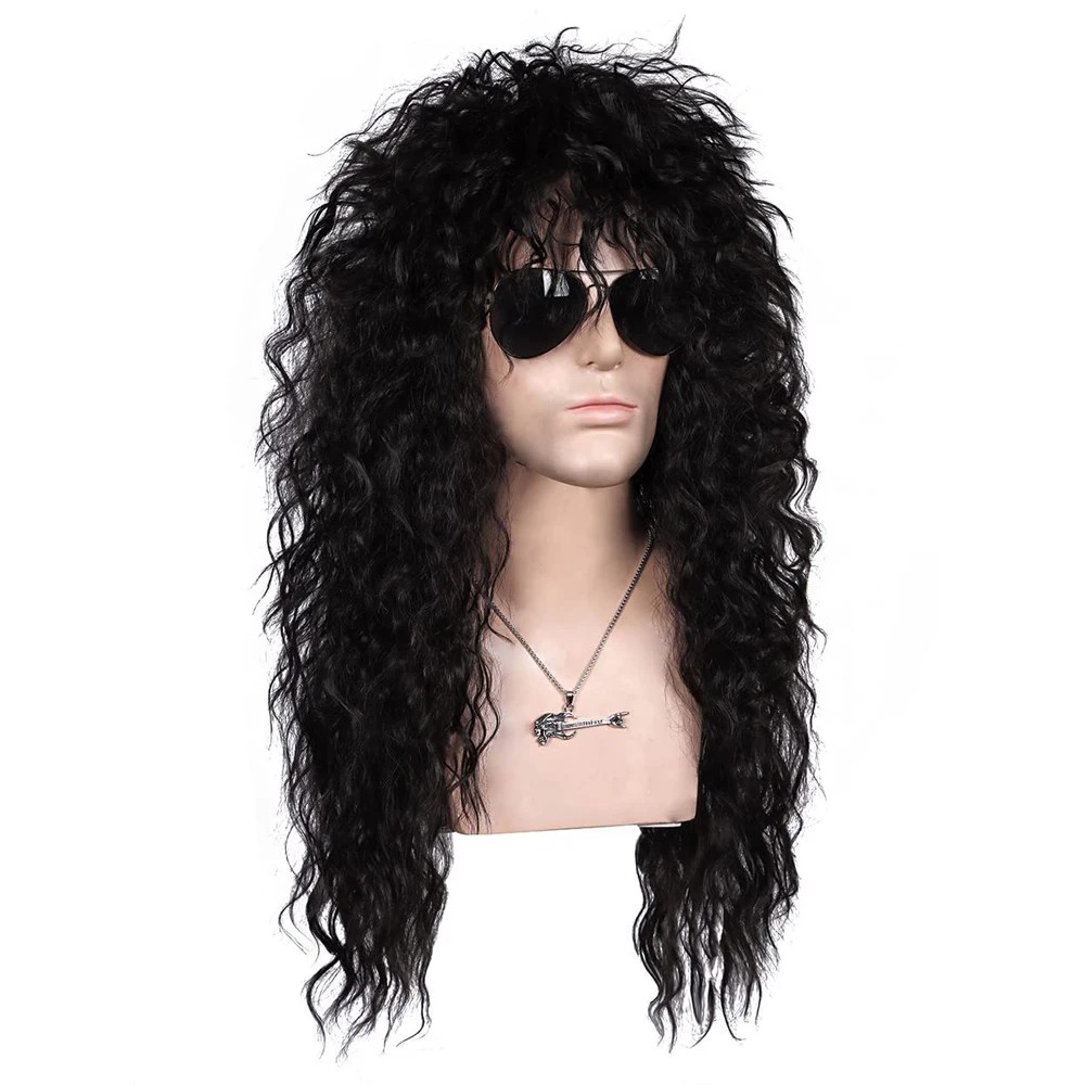 Mullet Wig 80s 90s Outfit Accessories Men,Blond Men's Heat Resistant Synthetic Hair Wigs Wig Hippie Cosplay Costume Accessories - Image 5