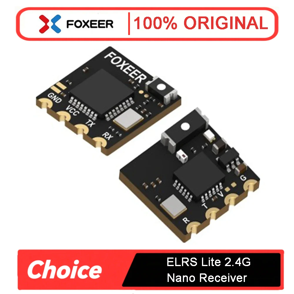 

Foxeer ELRS Lite 2.4G Nano Receiver With SMD Antenna for RC FPV Racing Drone