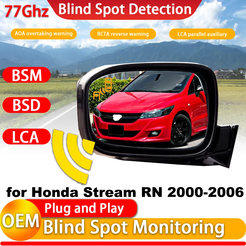 for Honda Stream RN1 RN2 RN3 RN4 RN5 2000-2006 OEM Blind Spot Information Monitoring Detection BSI BSM BSD System 77Ghz Radar