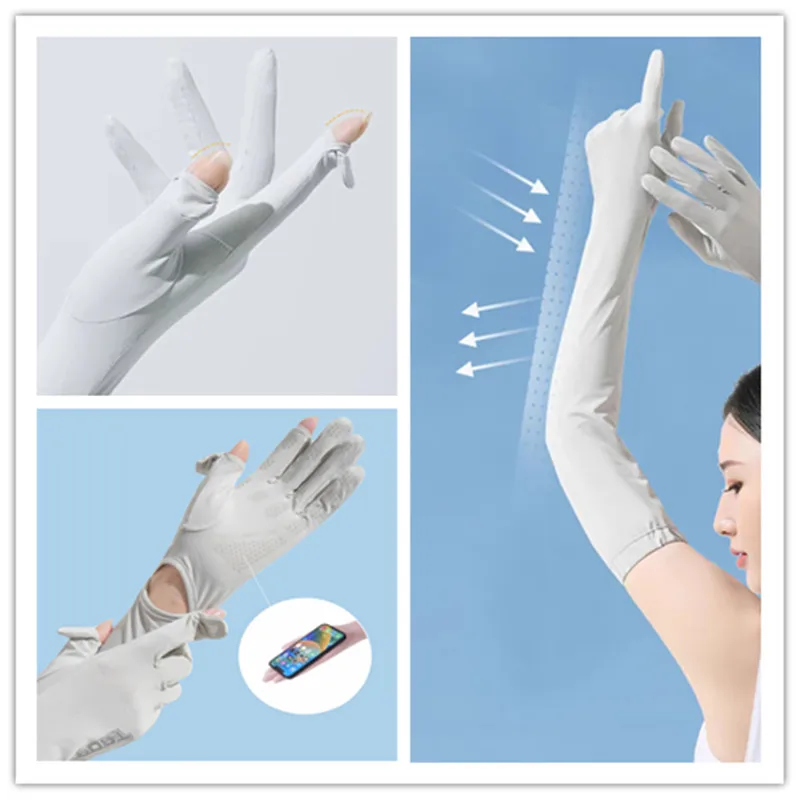 

1 пара UPF50 + рукава для защиты от солнечных ожогов для женщин, летние дышащие открытые манжеты для вождения/велосипеда, длинный рукав, защита от ультрафиолета, чехол на руку