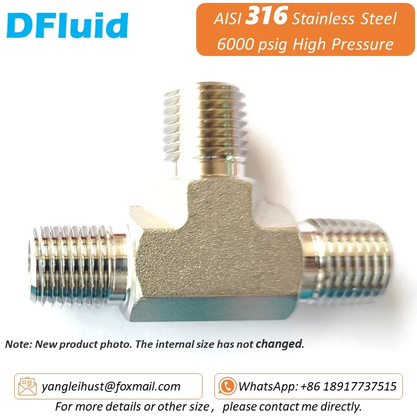 SUS 316 Male TEE NPT BSP BSPT 1/8