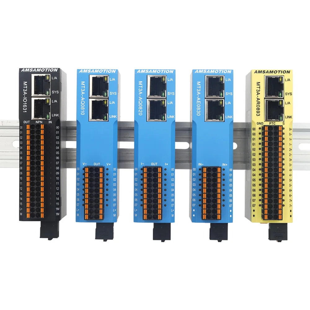 MODBUS TCP 원격 I/O 모듈 디지털 아날로그 MT3A 시리즈 16채널 PNP NPN MT3A-AQ0810 MT3A-AE0830 MT3A-IO1631 MT3A-ID1630