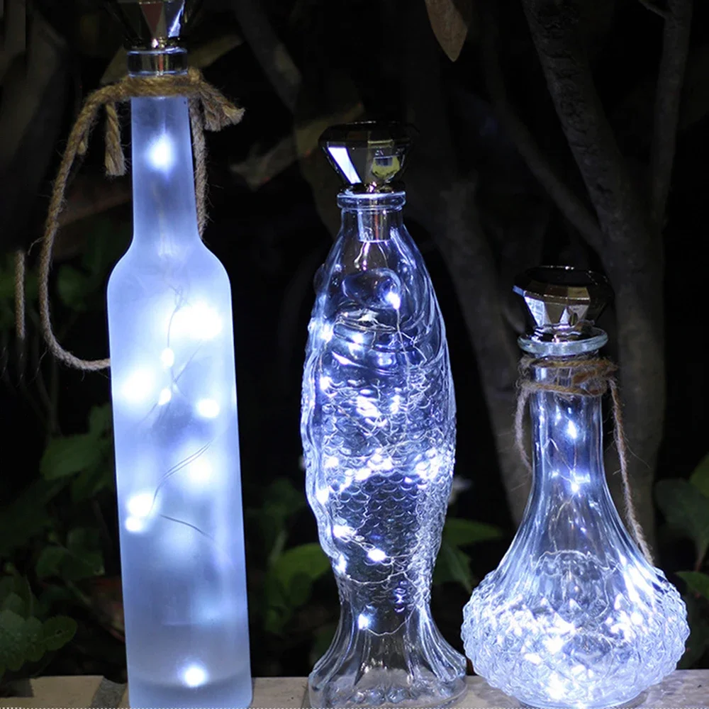 

Солнечные ромбовидные фонари для бутылок вина 2 м 20 светодиодов водонепроницаемый многоцветный сказочный светильник для сада, террасы, украшения вечеринки