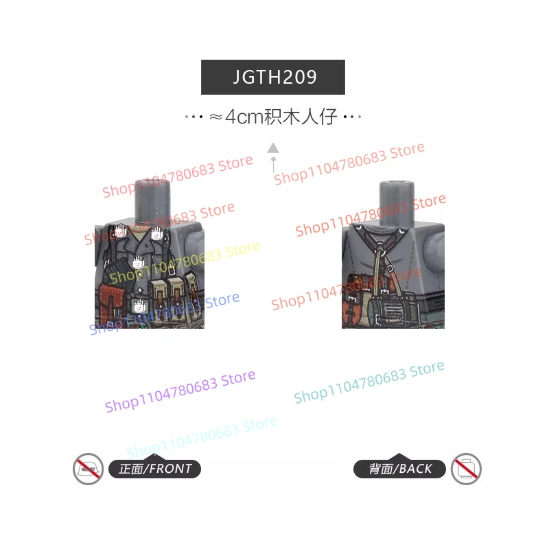 MOC-Muñeca de bloques de construcción militar, Mini muñeca, soldado alemán, líder de guerra, juguete para regalo, colección de adornos