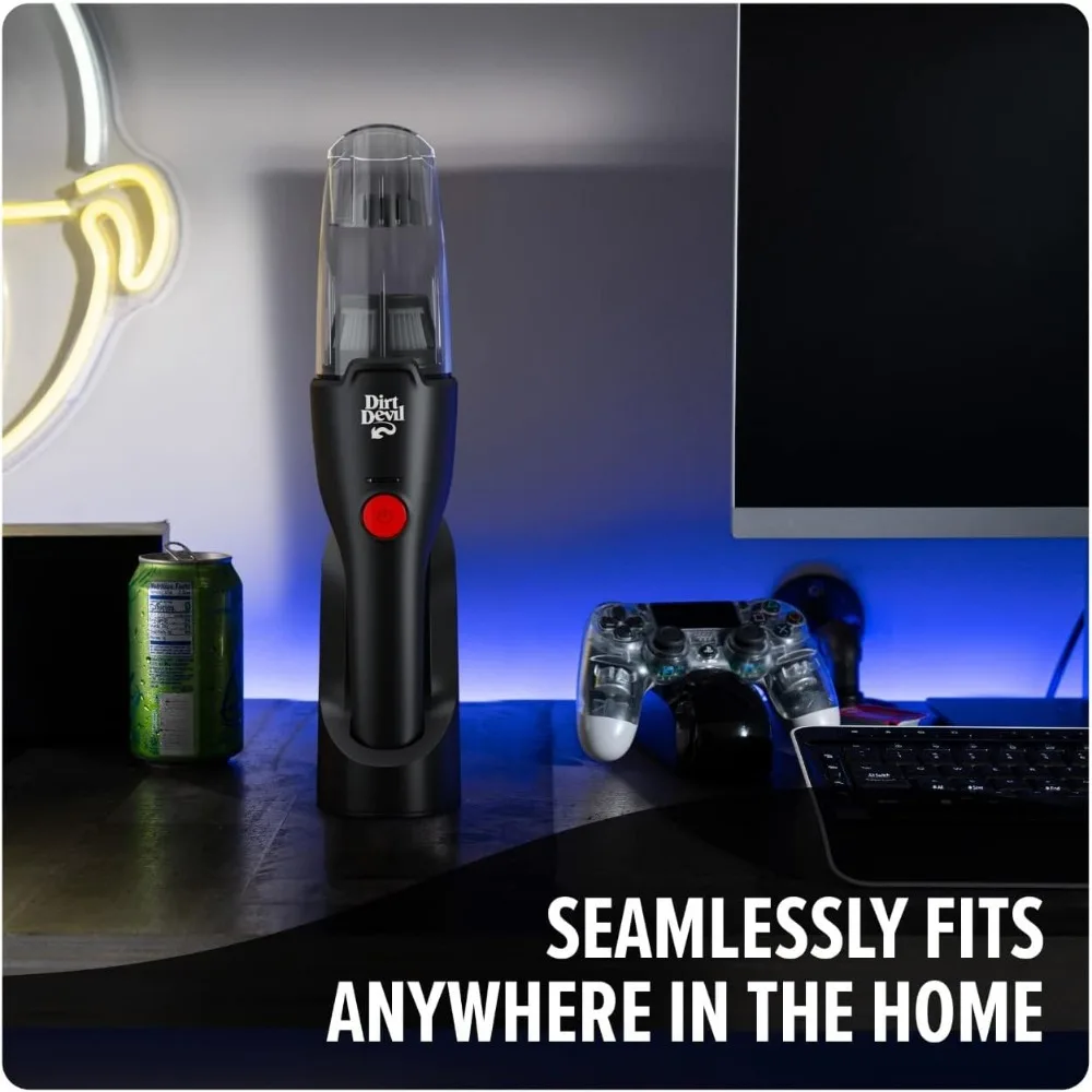 Penyedot Debu Genggam Tanpa Kabel 8V, Daya Hisap Kuat, Ringan dengan Alat 2-in-1 dan Dudukan Pengisi Daya