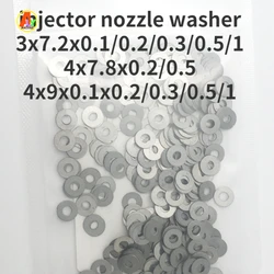 ALY TEST-Diesel Fuel Common Rail Injector, Pressão Ajustando Juntas Lavadora para Cummins STR AOWEI, 3X7, 4X8, 4X9mm, 100pcs