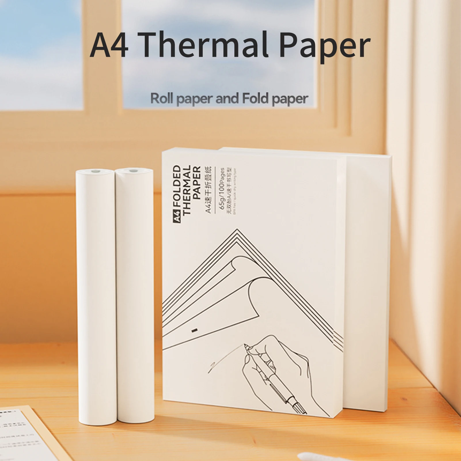 New PeriPage Fold Thermal Paper Compatible with PeriPage A40 Thermal Printer Quick-dry Perfect for Photo Picture Receipt PDF