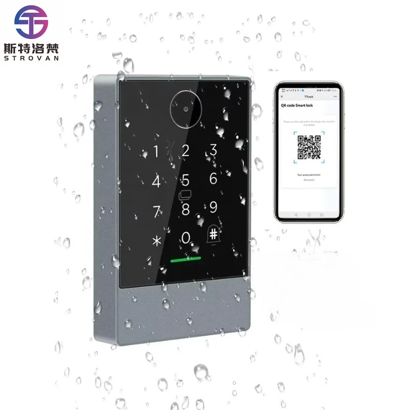 K3Q Waterproof Outdoor QR Code Smart Lock RFID Keypad Access Control System Card Reader with  WiFi APP