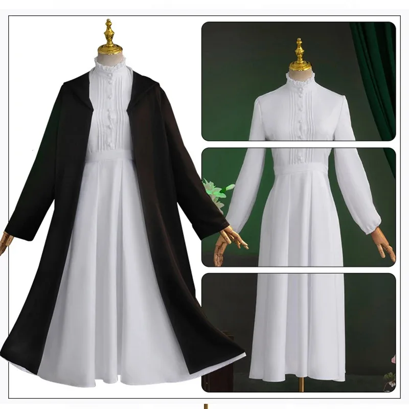 أزياء ROLECOS أنيمي سوسو نو فريرين السرخس التأثيرية فريرين بيوند نهاية الرحلة فستان نسائي بدلة كرنفال الهالوين مجموعة كاملة