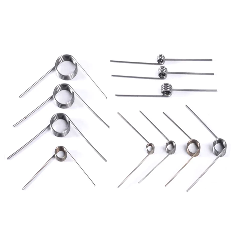 304SUS Wire Diameter 0.3mm Left Torsion Spring 10PCS Left Rotation Spring Return And Reset V-shaped Spring Laps1/2/3/4/5lap