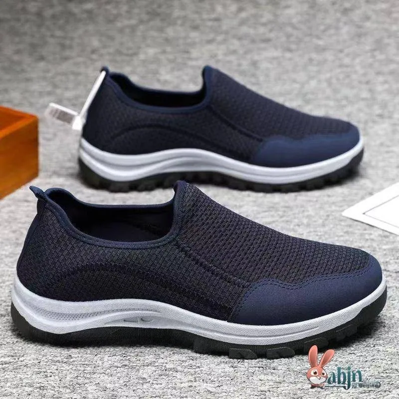 

Beijing Men's Cloth Shoes Spring Autumn Single Shoes Casual Soft Bottom Breathable Mid-Aged And Elderly Dad Step Anti-Slip Shoes