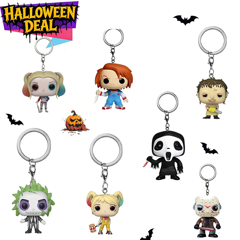 Nuevo Llavero de Leatherface de Chainsaw Massacre, Figura de Acción Coleccionable, Juguetes para Decoración y Regalos