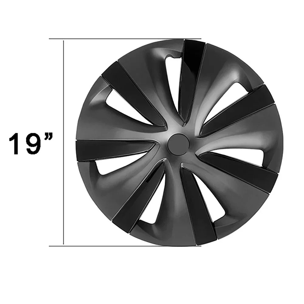 4Pcs 19 inch Wheel Hub Caps Decorative Protection Cover for Tesla Model Y 2021-2023 Car Tire Exterior Modification Parts