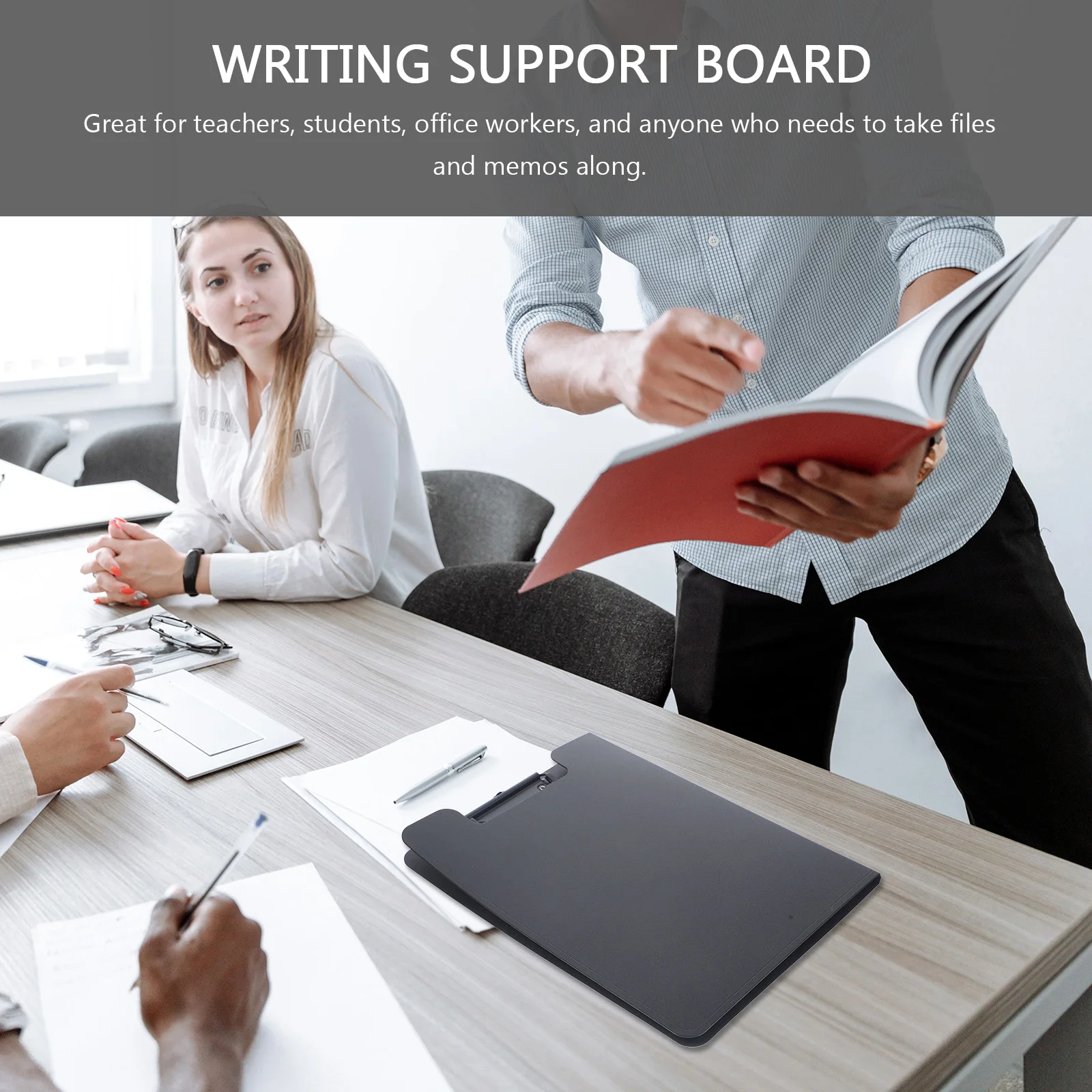 

Portable File Clipboard Students Writing Board Office Document Clip For Paper Menu Organizer Multi-Function Writing Support