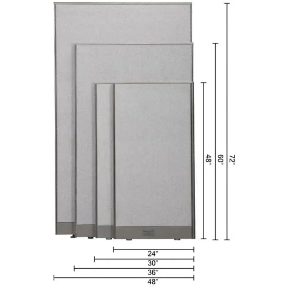 Cubicle Office Partition Single Panel (30w X 72h) Fence Privacy Screens Soundproof Booth Partition Wall Screen Divider Room Desk