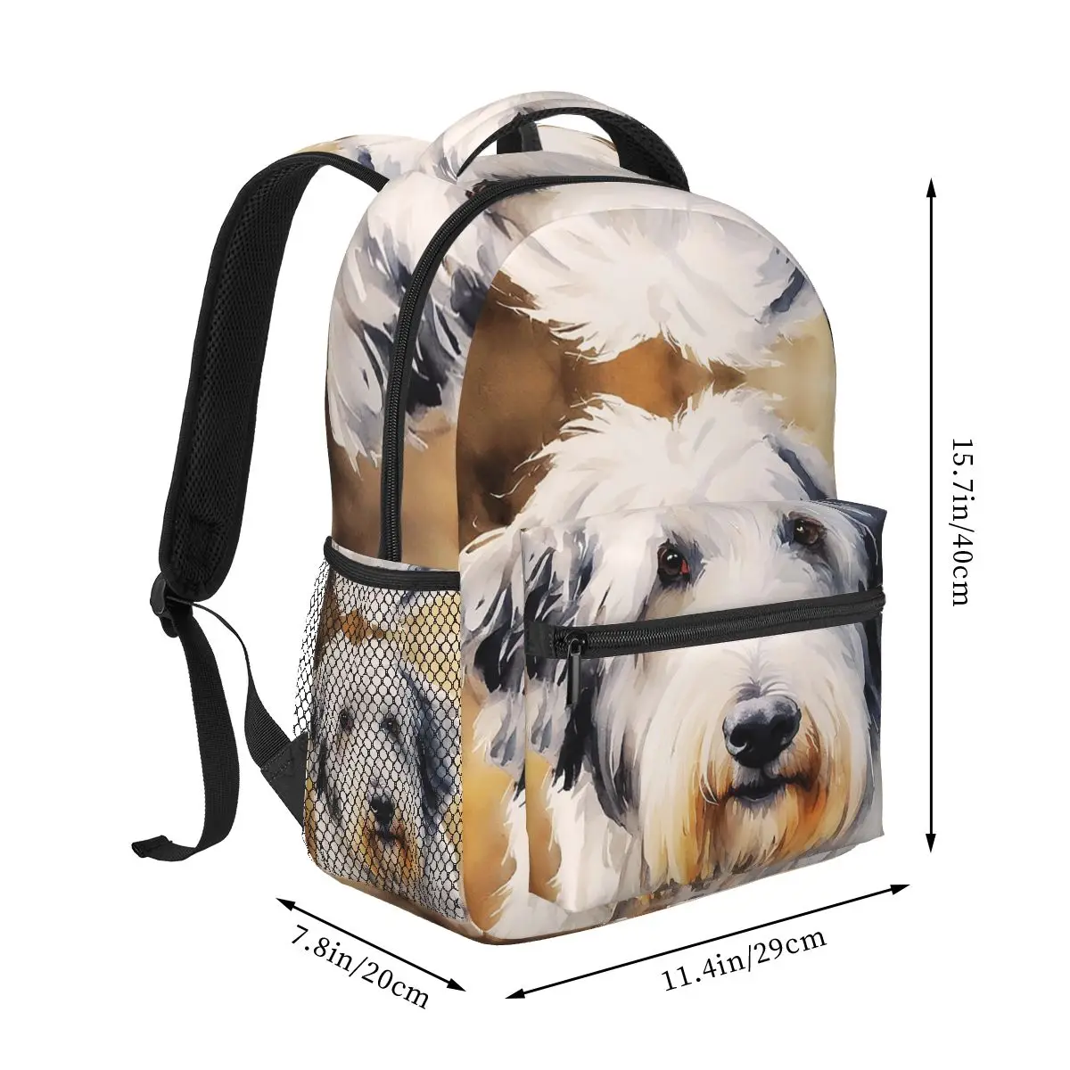 Old English Sheepdog Art Backpacks Boys Girls Bookbag Children School Bags Cartoon Laptop Rucksack Shoulder Bag Large Capacity