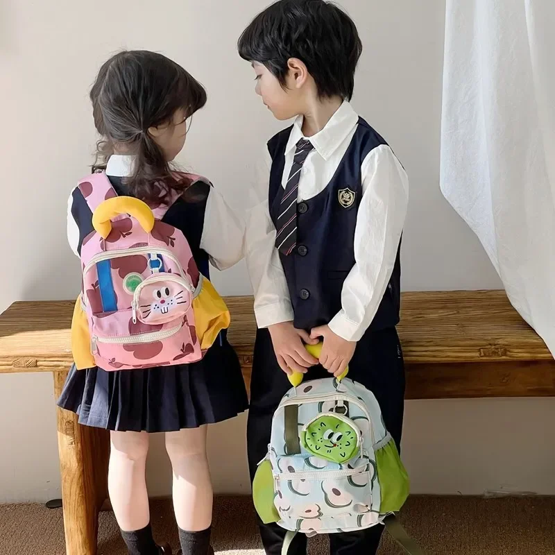 Kindergarten Lightweight Student Schoolbag Trendy Color Matching Kids Backpack Cartoon Cute Boy and Girl Backpack