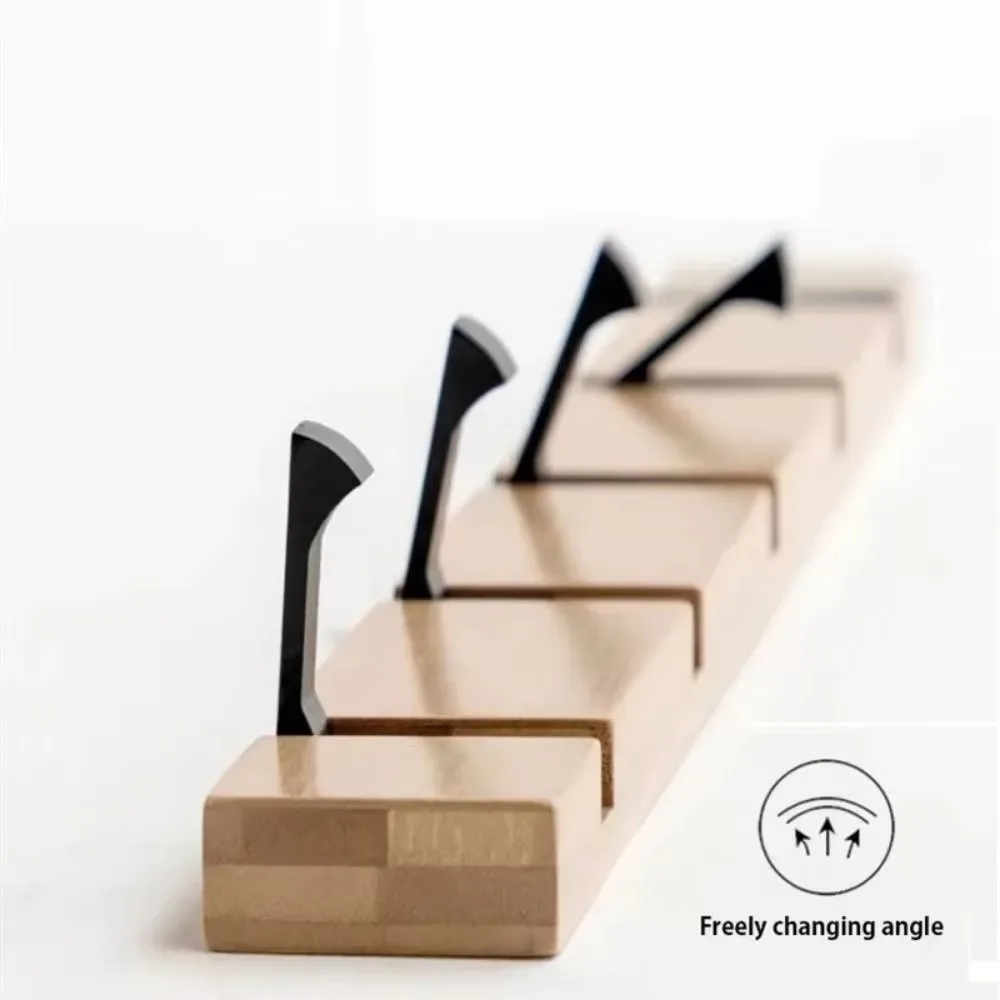 Wall Mounted Wall Mounted Coat Rack Multi Hook Structure Space Saving Clothes Hat Hanger Natural Bamboo Bamboo Coat Rack