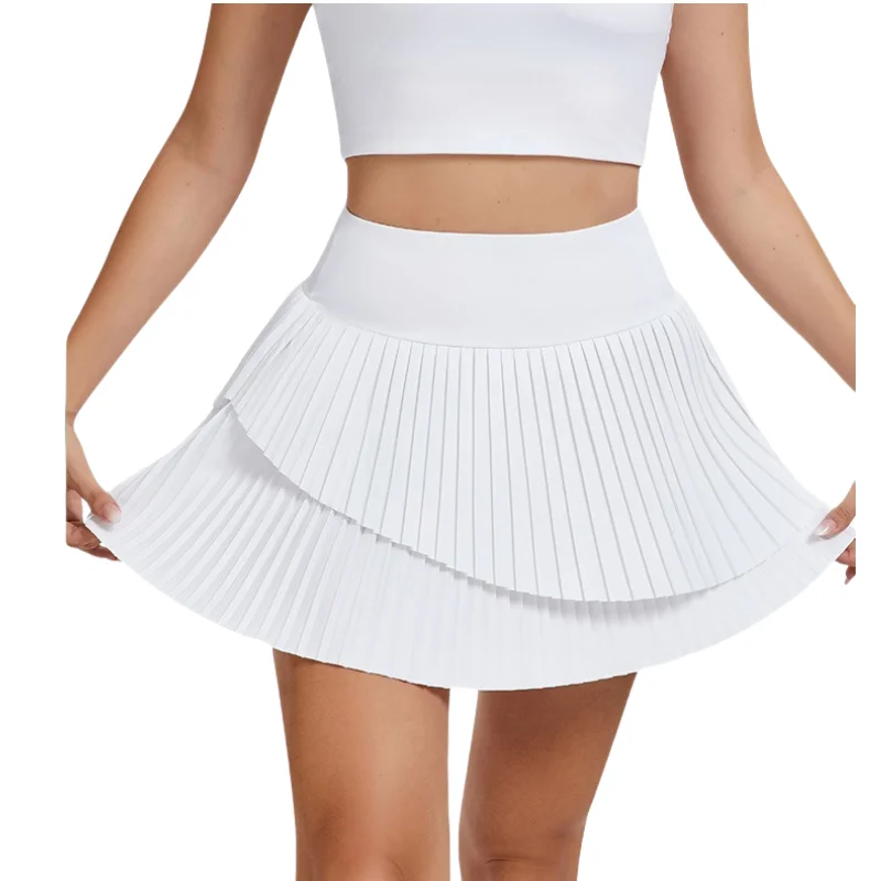 Pleated Tennis Skirt Women With Pockets High Waist Athletic Golf Skorts Breath Casual Workout Running Sports Skirts Yoga Clothes