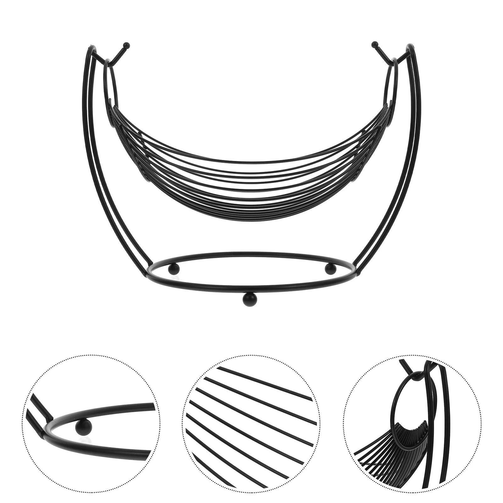 

Snack Storage Organizer Hollow Metal Wire For Kitchen Countertop Desktop Vegetable Storage Reusable Fruit Basket Iron