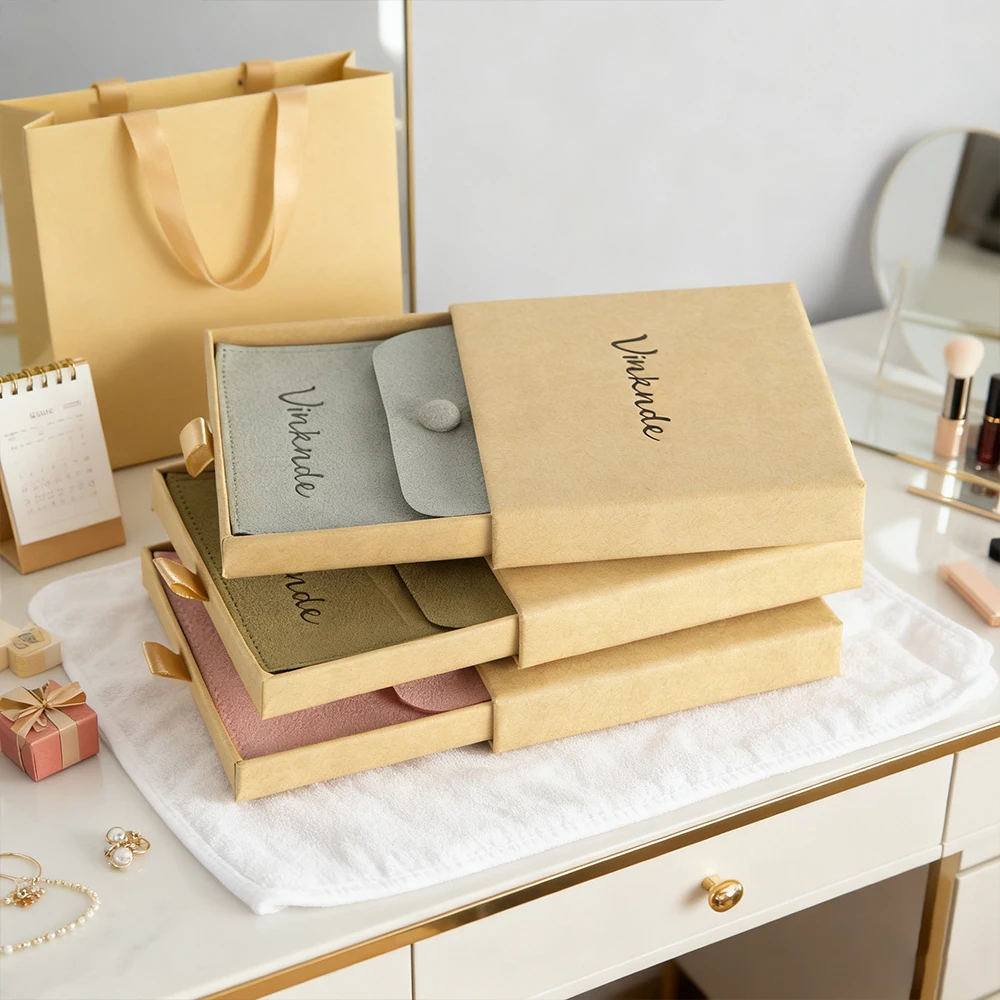 

Лидер продаж, 10x10x2 см, выдвижной ящик, бумажная коробка, бархатное ожерелье из микрофибры, браслет, упаковочная сумка, роскошная сумка для ювелирных изделий из микрофибры