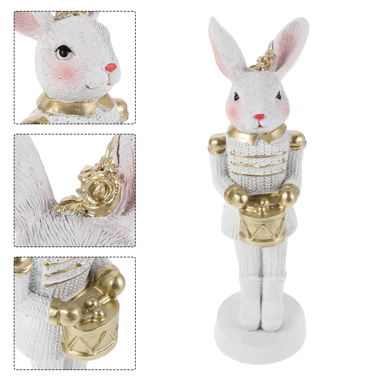 

Easter Bunny Nutcracker Figurine 6.7" Resin Rabbit Nutcracker Statues for Spring and Easter Decor Ornament for Table Centerpiece