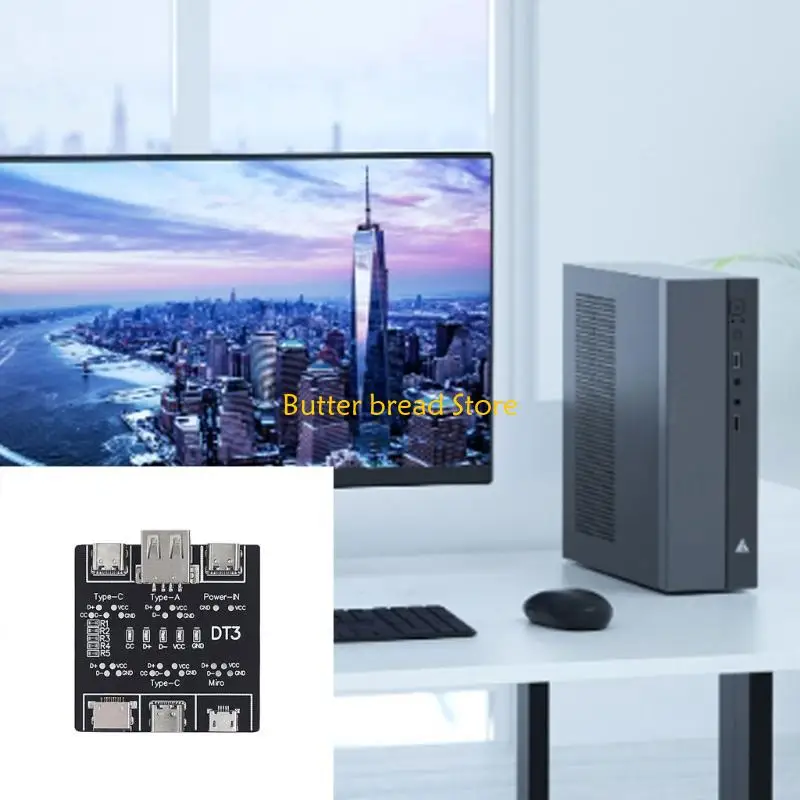 W89C Data Cable Detection Board Type C USB C Micro USB Cable Tester Detectors Phone