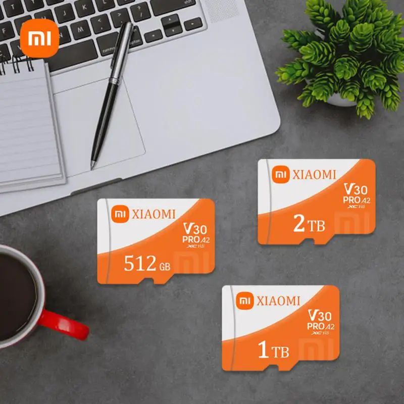 Xiaomi การ์ดความจำ2TB Micro SDXC TF SD Card Pro PLUS 1TB กล้องการ์ดหน่วยความจำความเร็วสูงแฟลช SD การ์ด A2 512GB ขยายพื้นที่เก็บข้อมูลสำหรับ Android