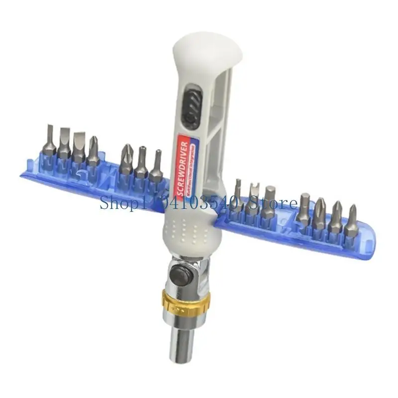 02DC Profession Stylish 14Piece Ratchet Screwdriver with Comfortable Grip Handle