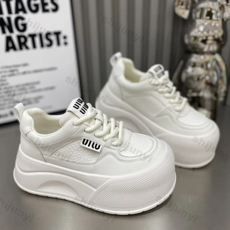

Spring Autumn Women Chunky Sneakers Fashion Versatile Breathable Increase Flat Shoes Lace Up Casual Sport Shoes Zapatos Mujer