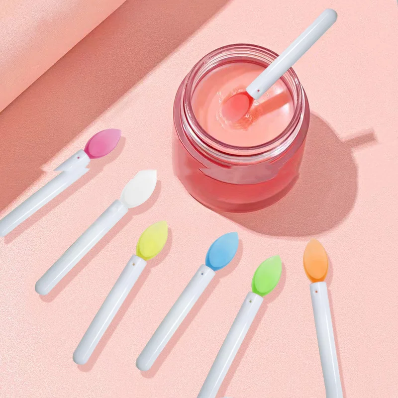 

Portable Dust-proof Silicone Lip Brush Lipstick Lip Gloss Smudge Stick Eye Shadow Makeup Brush Concealer Universal Beauty Tool