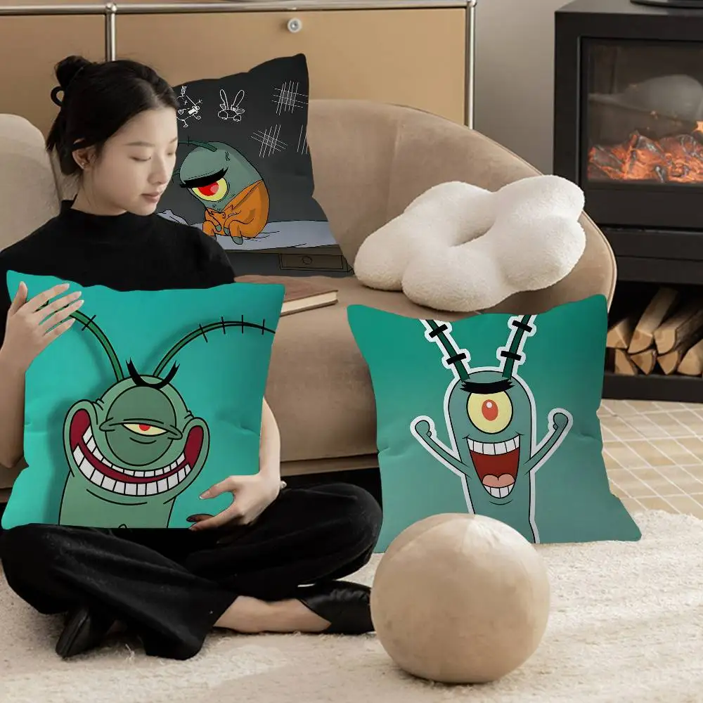 Screaming Plankton Pillow Gifts Home Office Furnishings Bedroom Sofa Car Cushion Cover Case 45x45cm