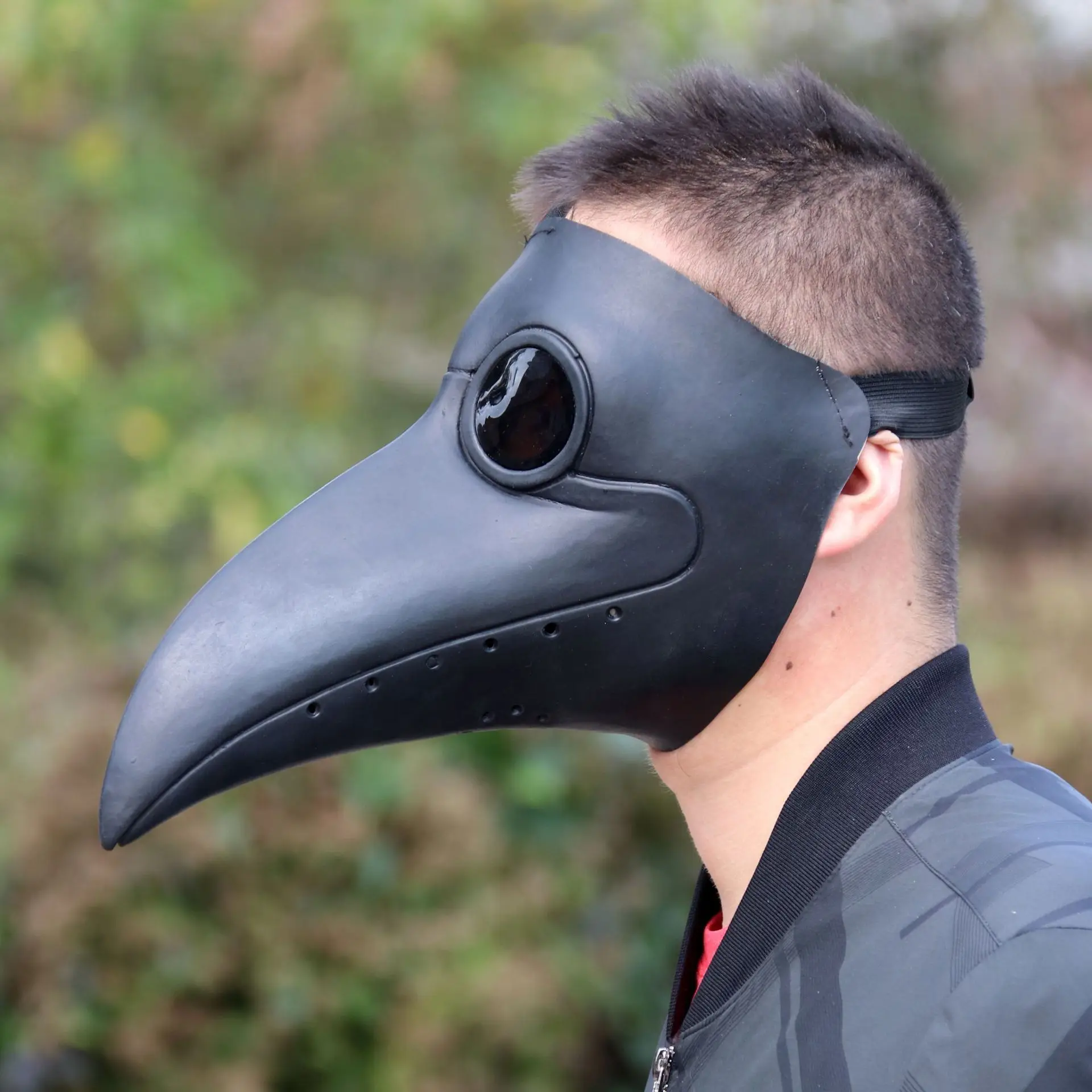 Plague Crow Mask Bird Beak Head Cover Latex Mask Halloween Masquerade Party Cosplay Costume Props Accessories