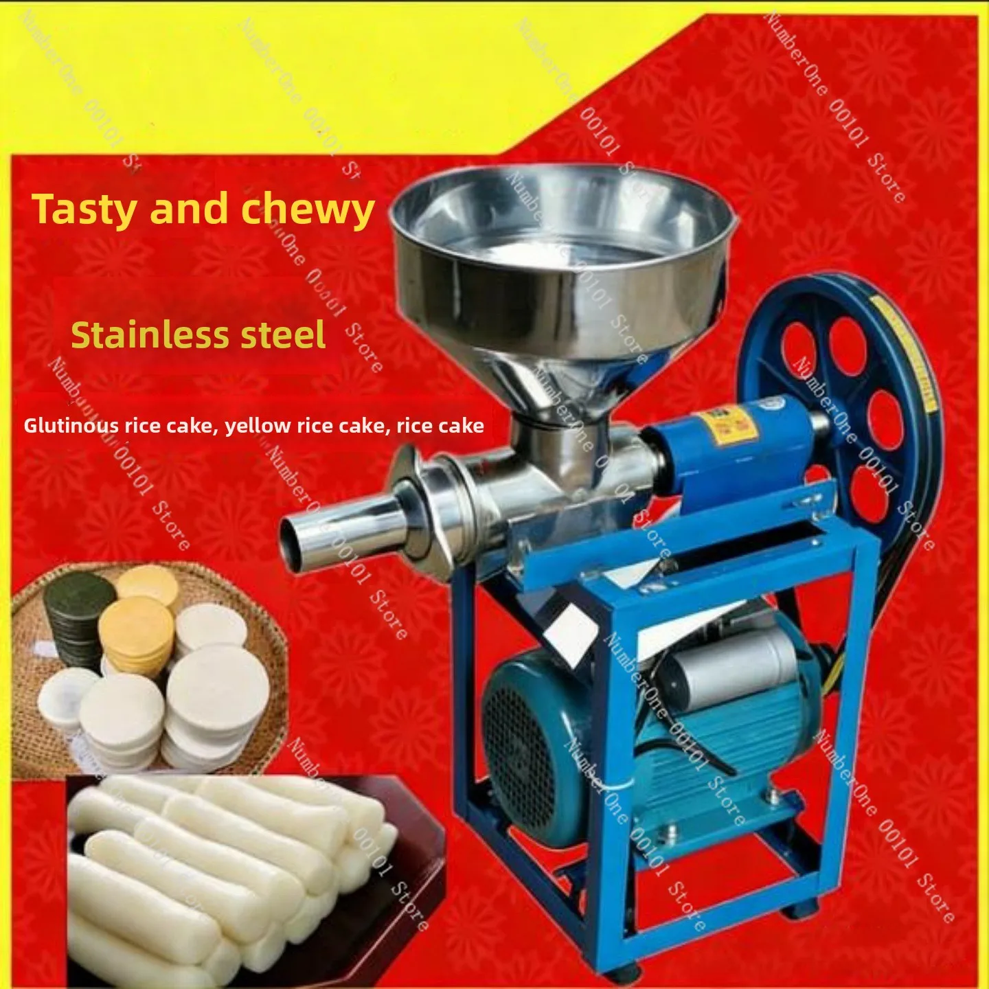 Commercial stainless steel rice cake machine, electric rice cake making machine, bait block machine, for home glutinous rice cak