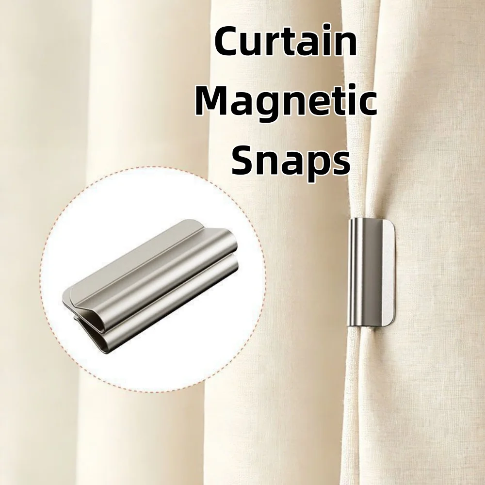 Strong Magnetic Curtain Clips Nail Free Blackout Closure Clips For Bedroom Office Keep Curtain Closed Prevent Light Leaking