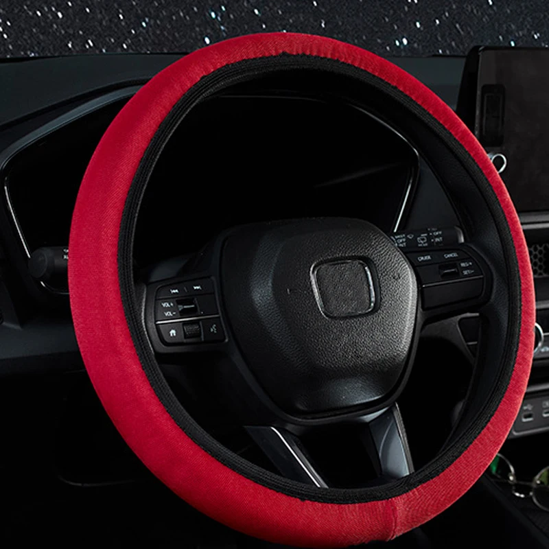 Car Four-Season Elastic Universal Steering Wheel Cover The Ice Silk Cover Fits Perfectly For Comfortable Travel