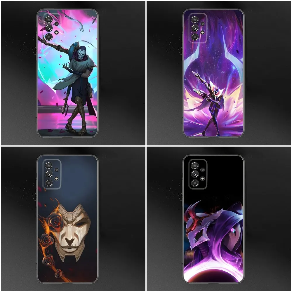 L-LOL K-Khada Jhin Virtuoso Phone Case For Samsung S24,S23,S22,S21,S20,S10,S10E,S9 Plus FE Note 20 Ultra 10,9 Plus Black