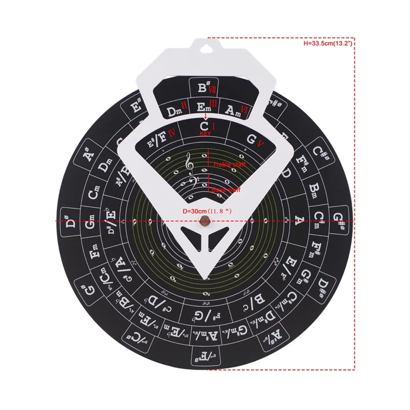 Guitar Circle Of Fifths Wheel Guitar Chord Wheel Musical Chord Wheel For Musicians Guitar Accessories-Hot Sale - view 6