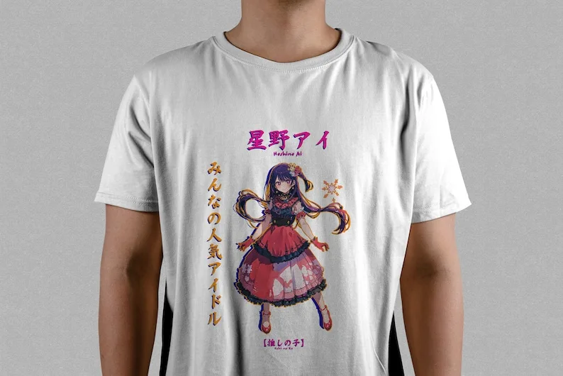 Anime Popular  Idol Beautiful Girl Shirt  High Quality DTG Print  100% Cotton  Unisex Men Women Boys Girls