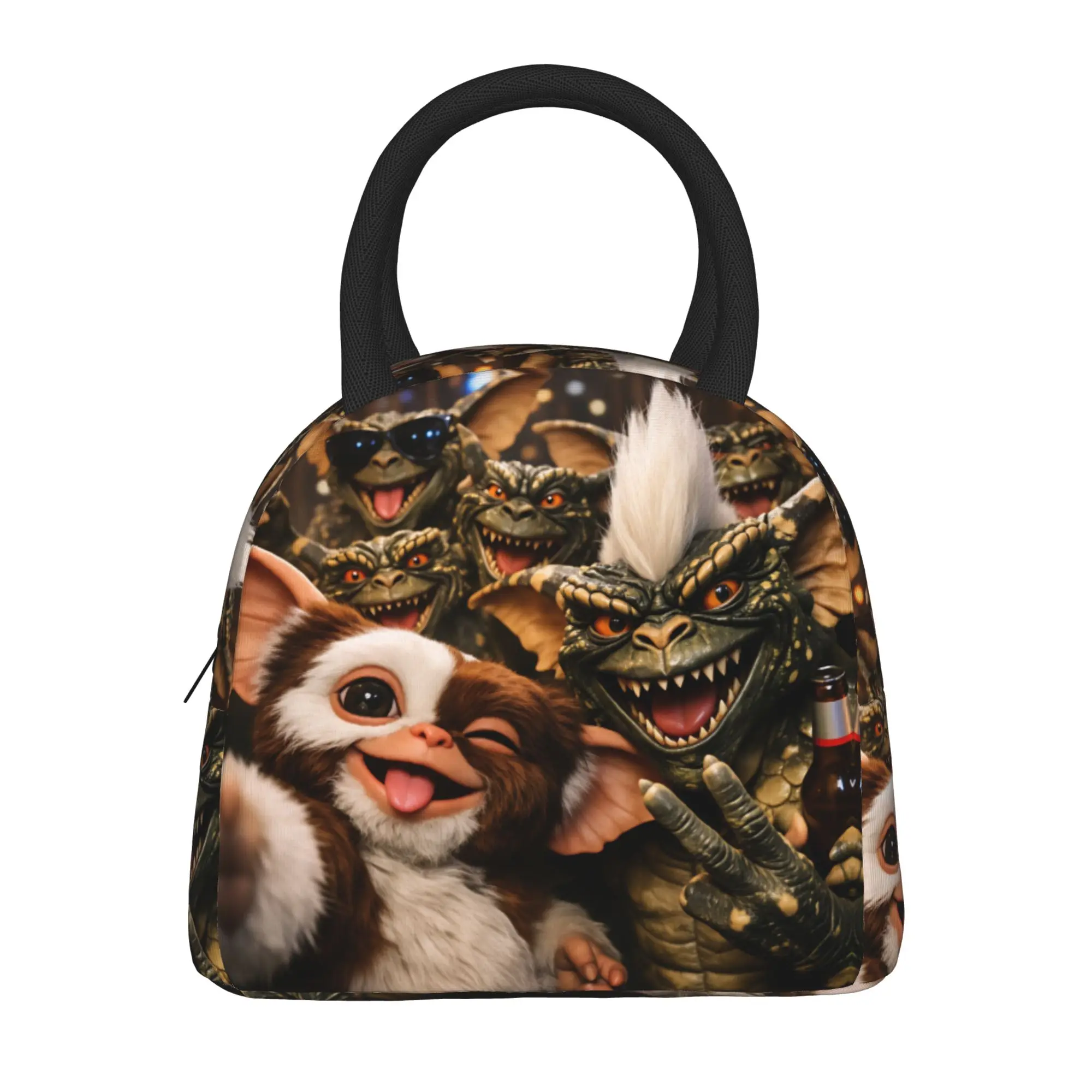 Gizmo Gremlin Lunch Bag  Convenient Lunch Box Women School Graphic Cooler Bag Fun Oxford Thermal Tote Handbags