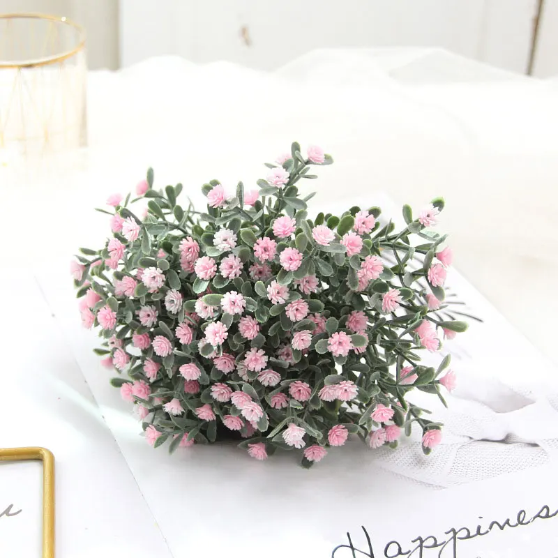 

Flores Artificiales Branch Babysbreath Decoration Gypsophila Flowers Wedding Decors Plastic Fake Gifts Flowers Home Room Decor