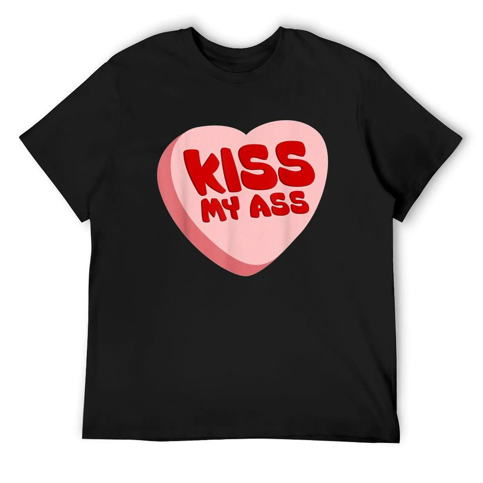 Anti Valentines Day Funny Valentine Heart Candy KISS MY ASS T-Shirt boys animal print plus sizes mens designer clothes