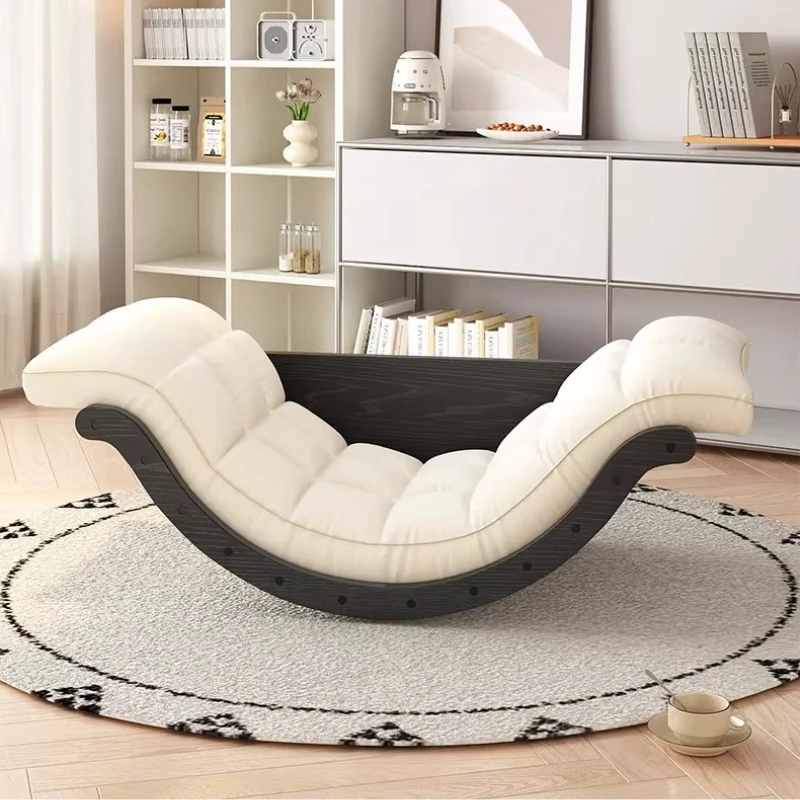 

Rocking chair Solid wood multifunctional balcony recliner Adult retro leisure chair Lazy sofa chair