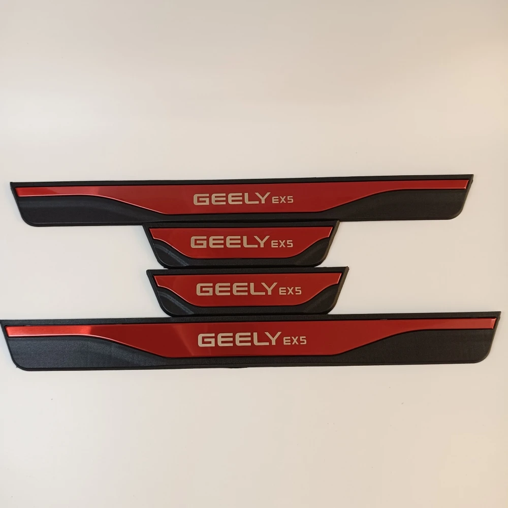 For Geely EX5 EX 5 SE PRO MAX EM-i 2027 2026 2025 Car Door Sill Plate Sticker Styling Interior Anti Slip Pedal 5D Auto Exteriors