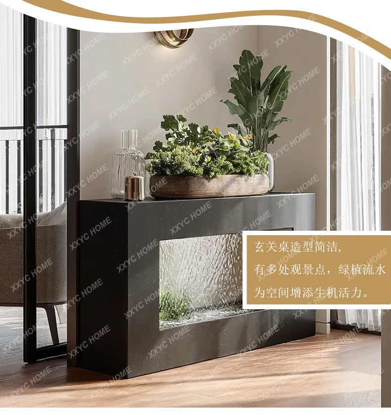 Flowing water ornament Water cycle landscaping Decoration housewarming gift Creative ornament Outdoor flowing water wall
