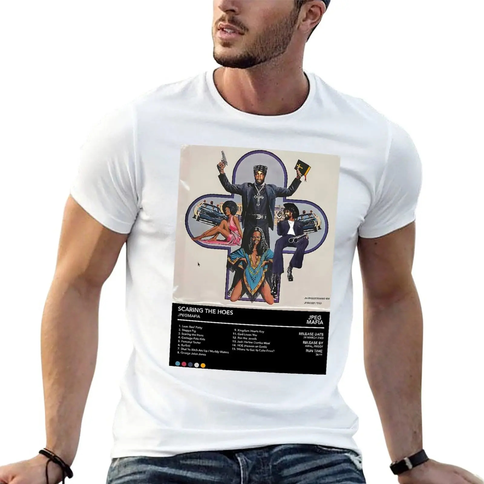 

New Scaring the Hoes Album Cover T-Shirt graphics t shirt black t shirts men workout shirt