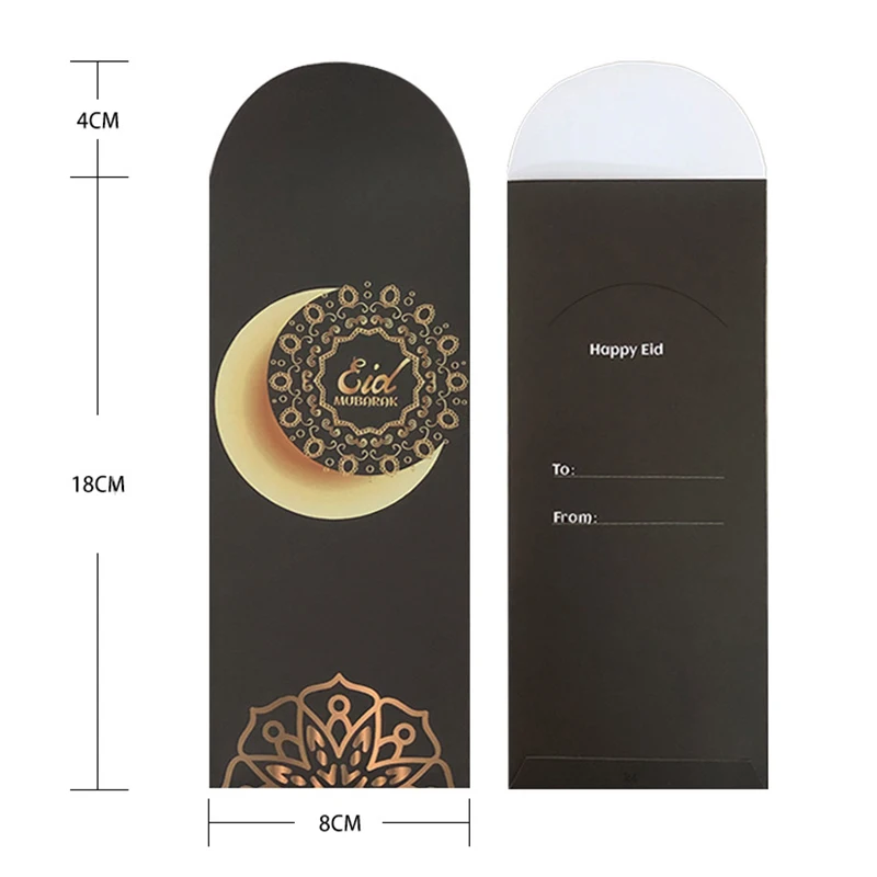 Conjunto de Envelope para EID, Bênção EID, Verde e Vermelho, 6PCs