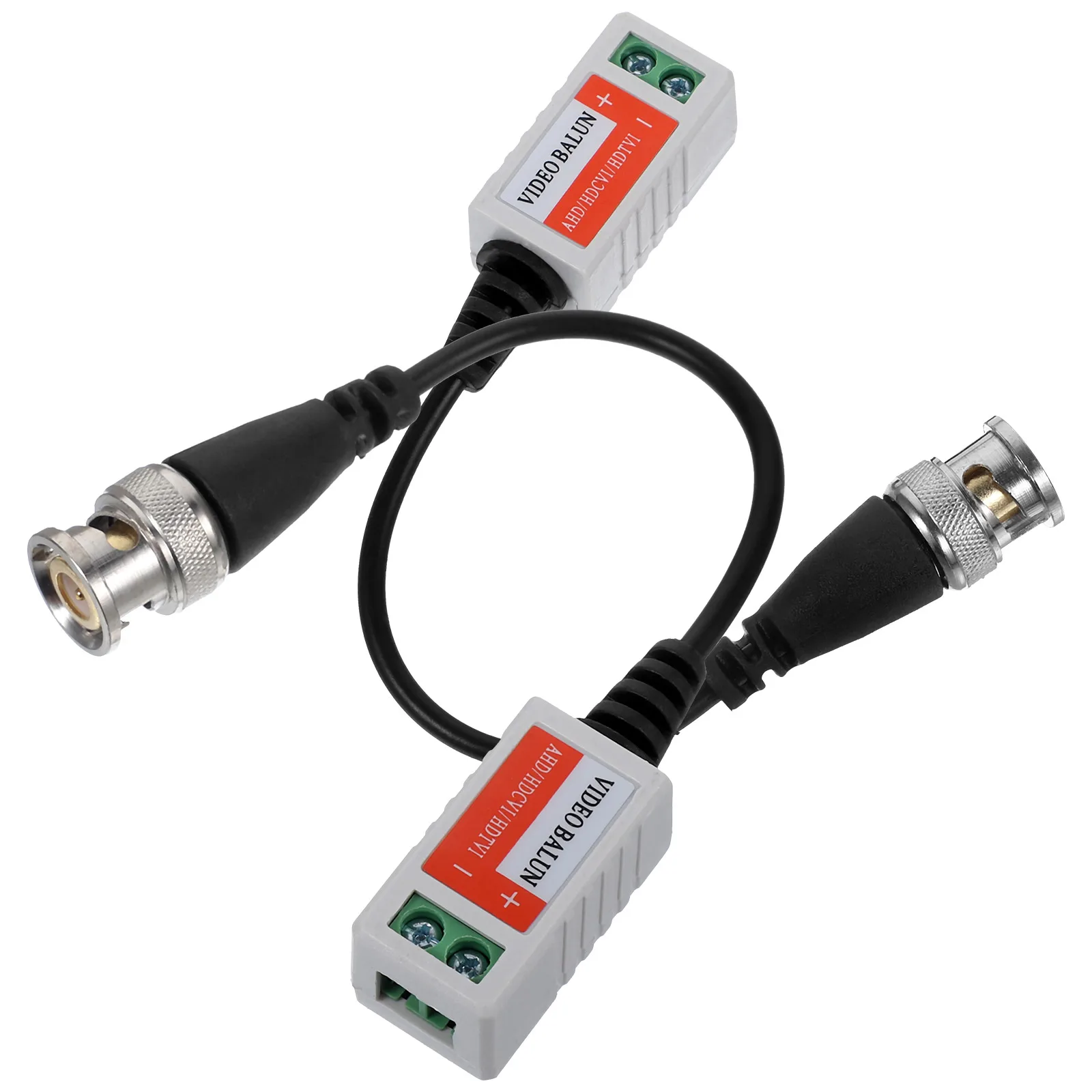 Cabo transceptor de vídeo para câmera Cctv 600M Transmissão Adaptador passivo preto canal duplo