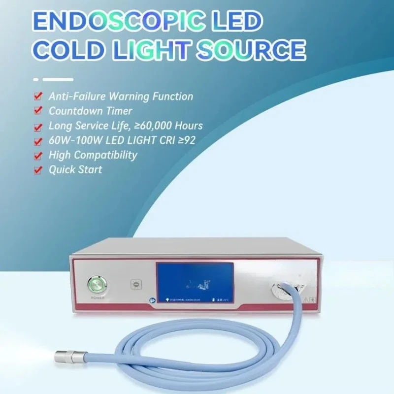 

High Brightness Cold Light Source Host, Ear, Nose and Throat Camera Cold Light Host，Chassis+fiber Optic Cable