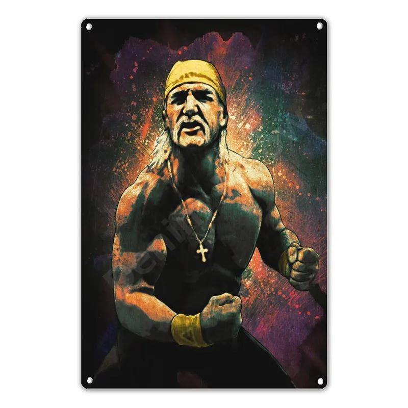Boxing Champion Plaque Metal Tin Sign, Home Bar, Pub, Cafe, Club Wall Decor, Boxing Fans Iron Plates, Fighting Match Art Poster